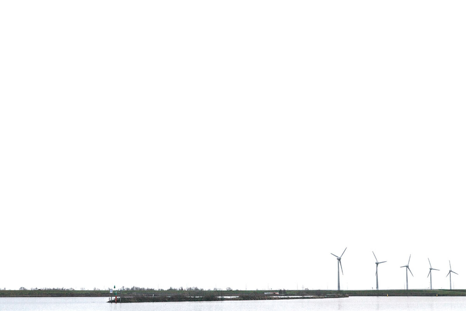 Windmolens aan het IJsselmeer