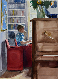 landschappen, interieurs en stillevens in aquarel