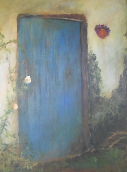 Blauwe deur