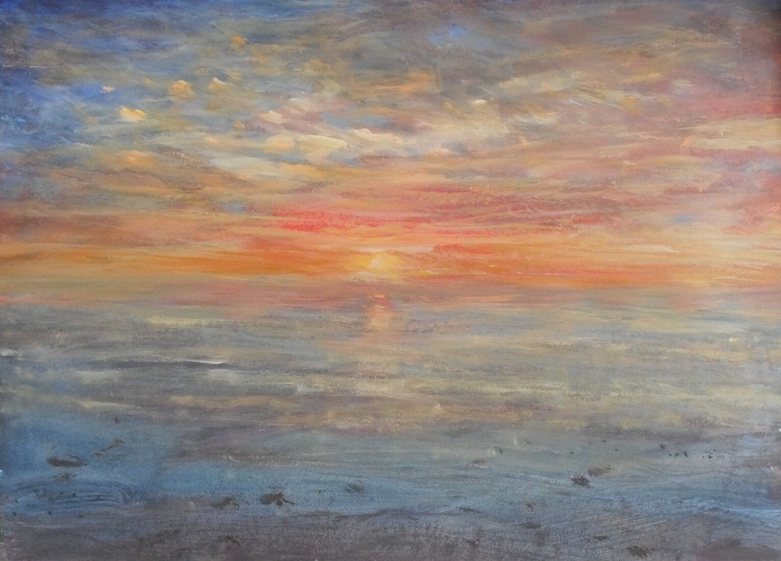 zon op zee