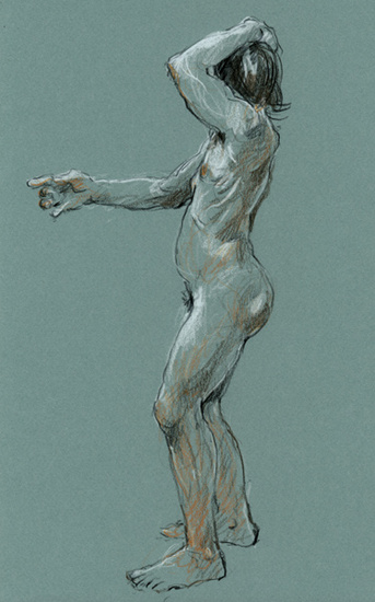 mannelijk naakt staand