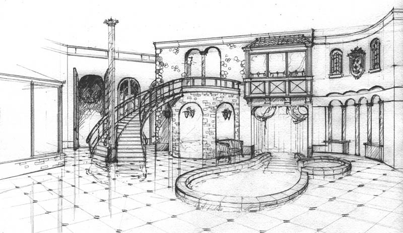 schetsontwerp interieur