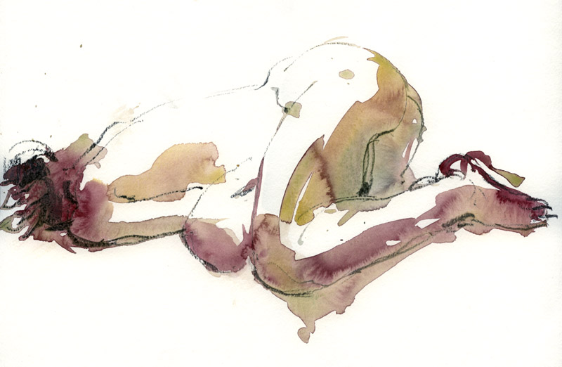 liggend naakt voorover II