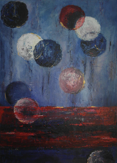 abstract roodwitblauw