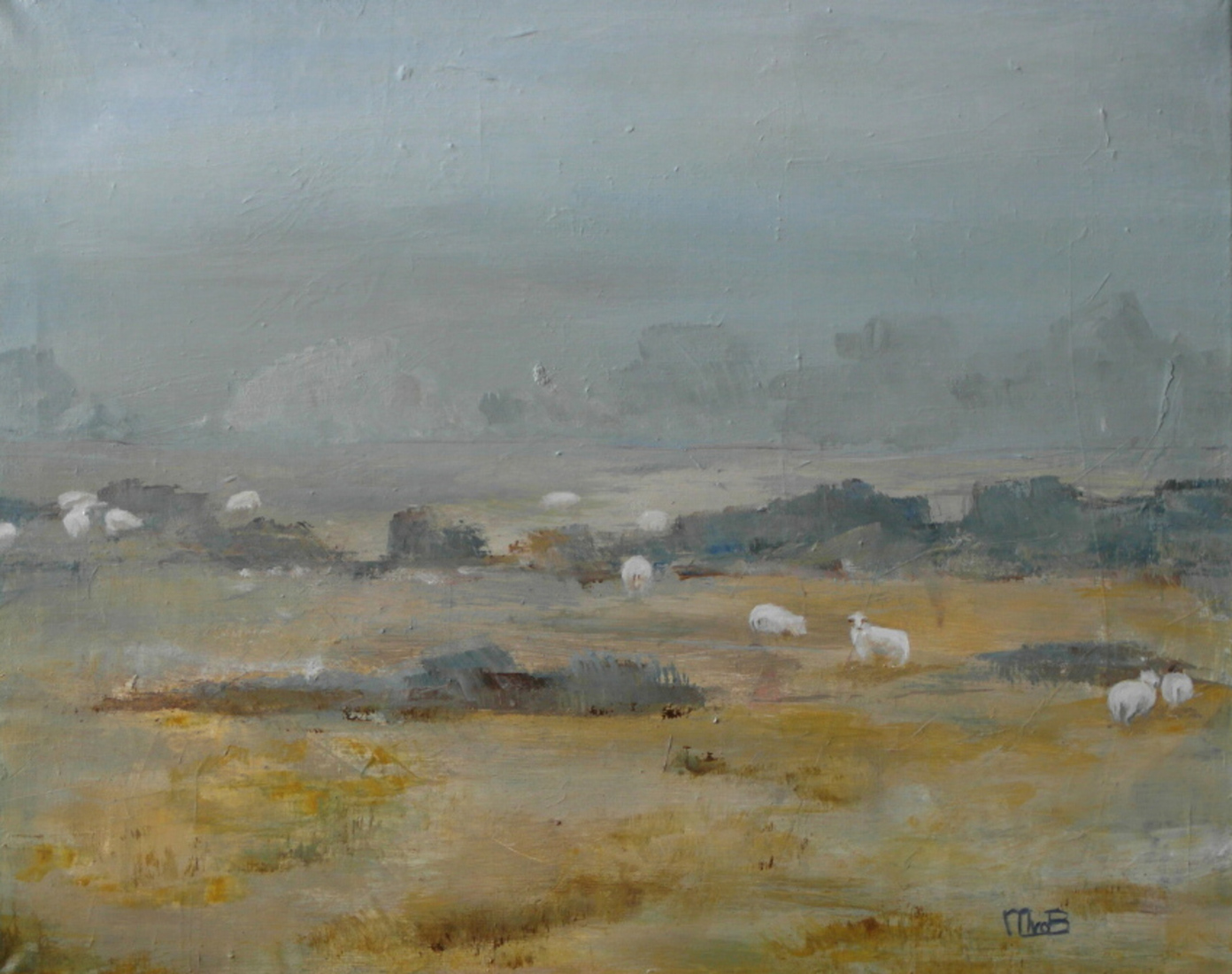 schaapjes in de mist