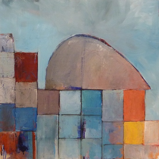 Half ei op stapel containers