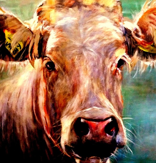 Koe portret I, koeienschilderij
