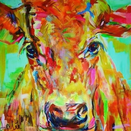Koe portret X, koeienschilderij