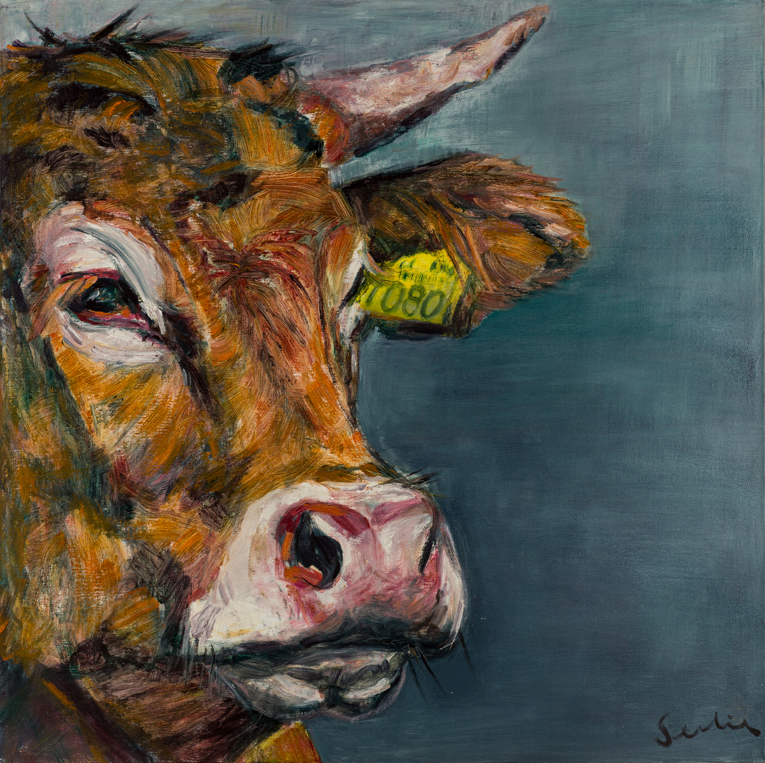 Koe portret V, koeienschilderij