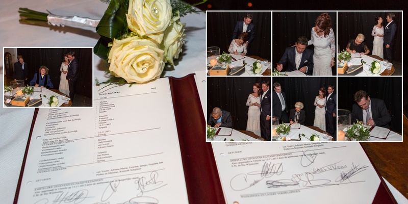 Tekenen van de trouwakte