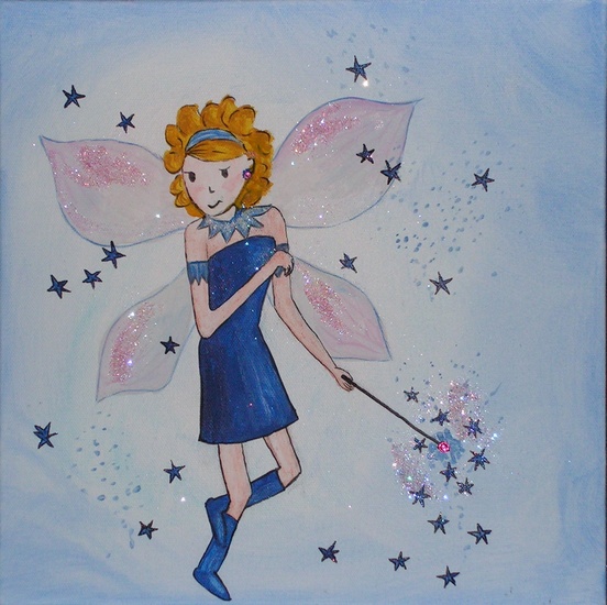 Blauw elfje voor Amber