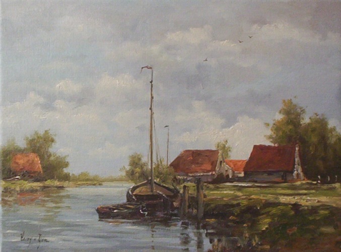 vissersboot aan de oever - 515