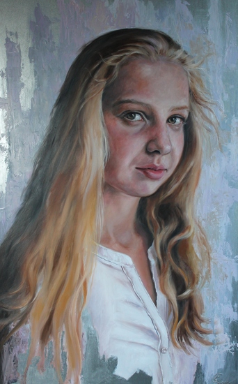 Meike op metaalplaat