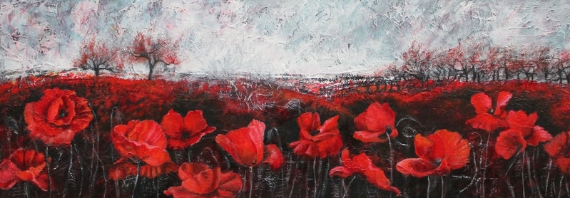 Rood landschap