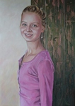 Ik maak portretten in opdracht, maar ook van mijn familie en bekenden. Ik schilder met olieverf op doek en acrylverf op metaalplaat