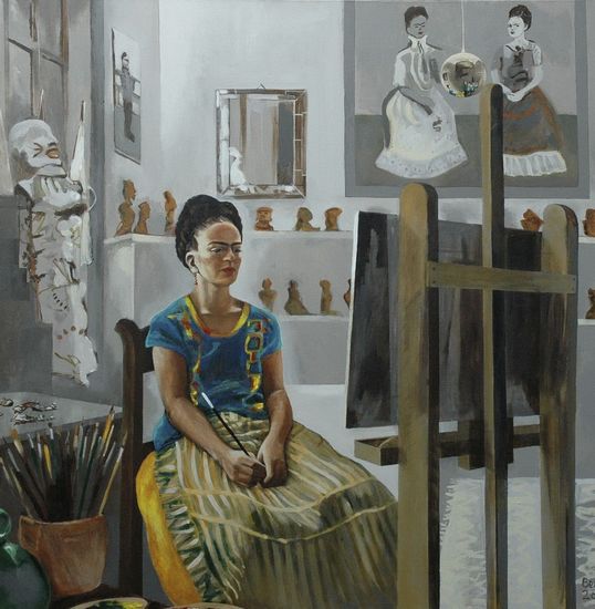 Frida in haar Atelier