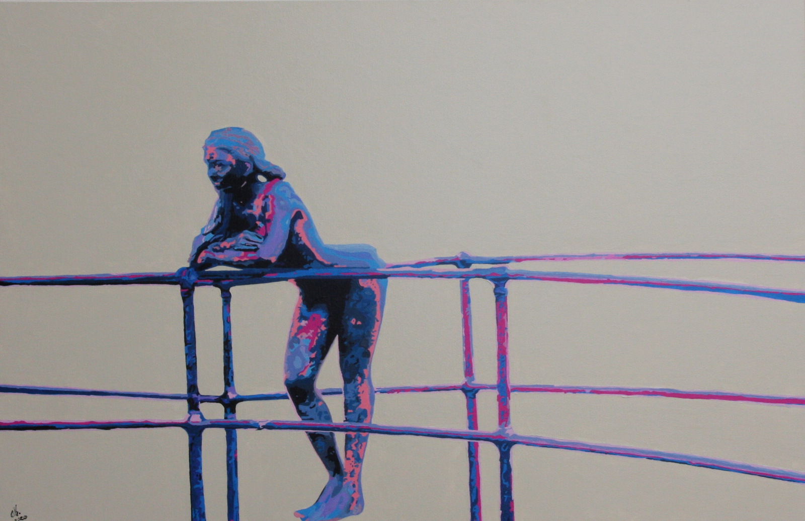 Straat Beelden ( Meisje op de Brug )