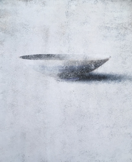 schaal met blauwe band