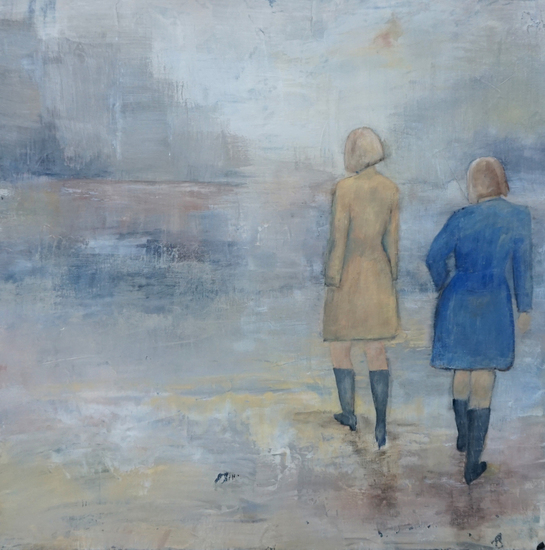 Vrouwen in regen
