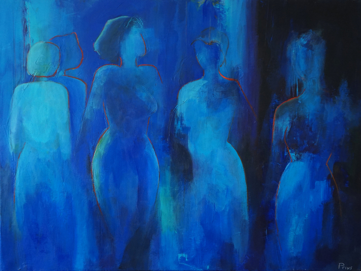 Vrouwen in blauw