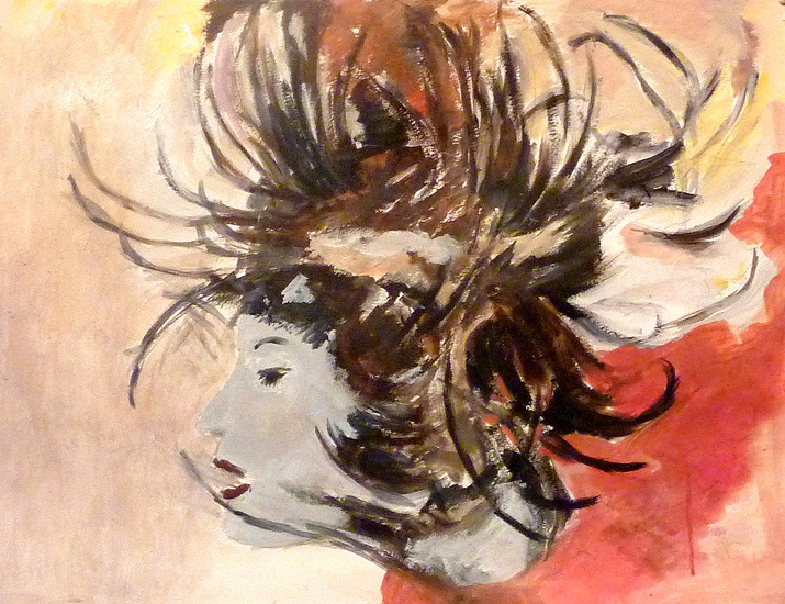 jong meisje in profiel