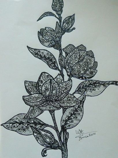 Zentangle/ Roses