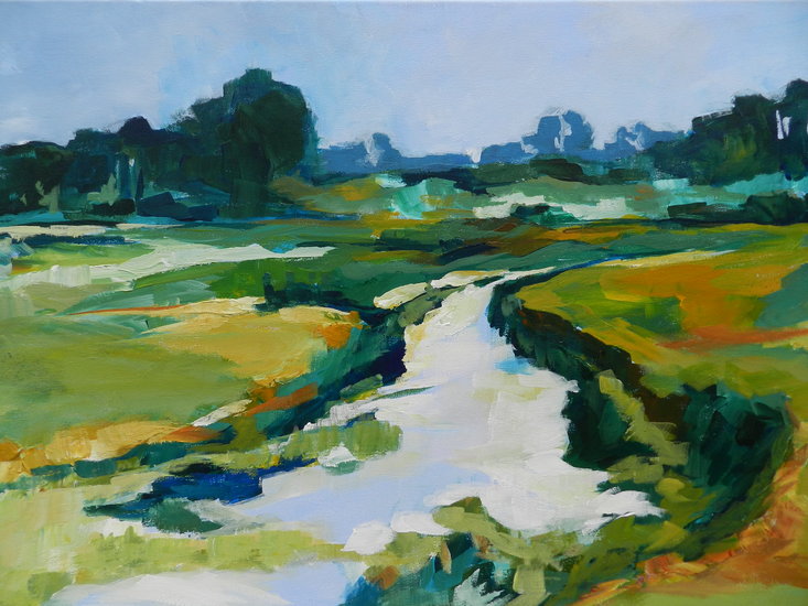 little river in country side