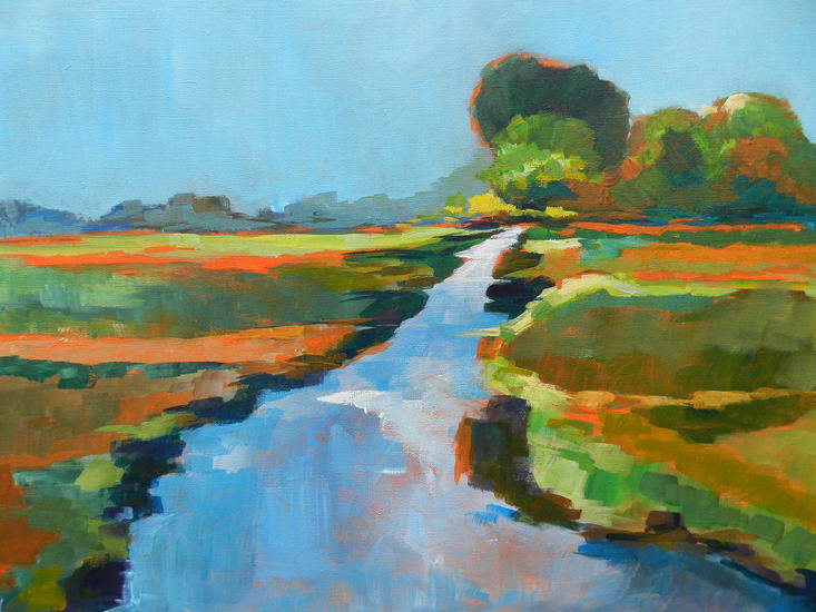 little river in country side