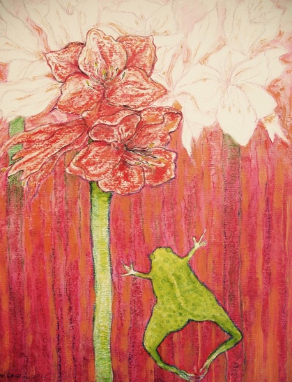 kikker met amarillus