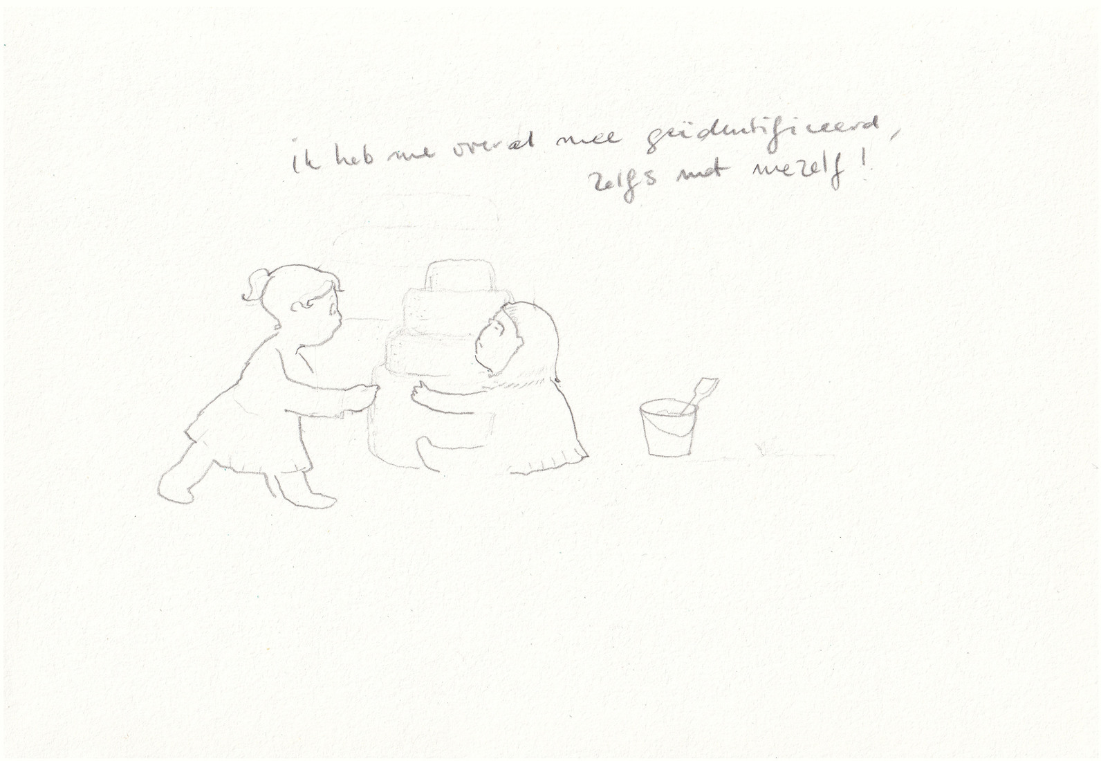 Ik heb me overal mee geïdentificeerd, zelfs met mezelf !