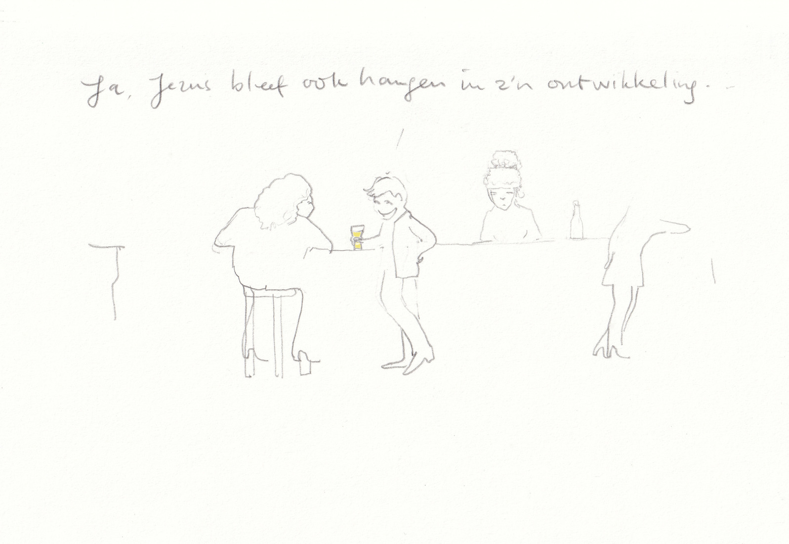 Ja, Jezus bleef ook hangen in z'n ontwikkeling
