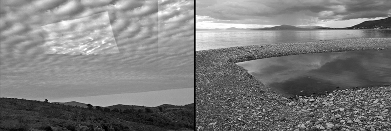 Framed clouds diptych