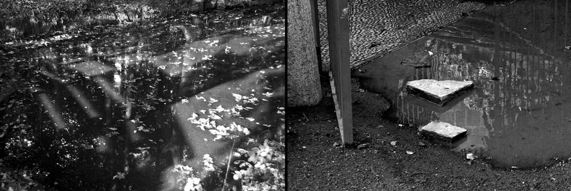 Triangles and reflections diptych
