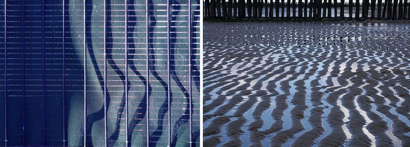Straight and wavy diptych