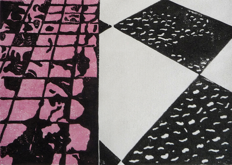 Museum patio in the rain