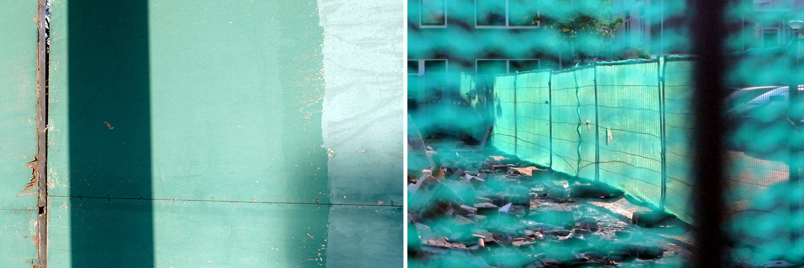 Green fences diptych