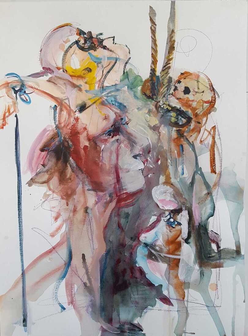 Het hert en de zwemmers