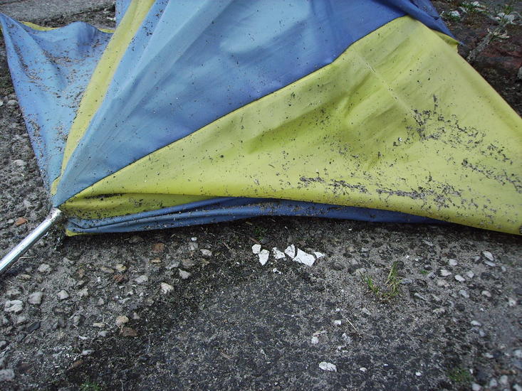 geelblauw op straat