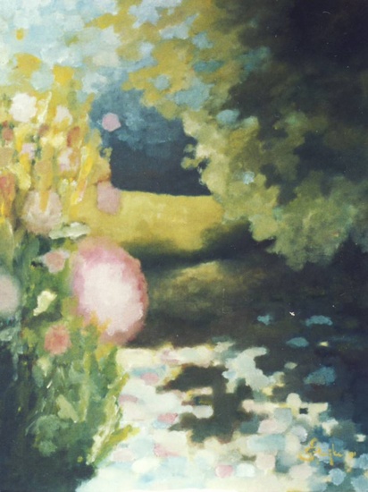 Gulp met roze bloemen I