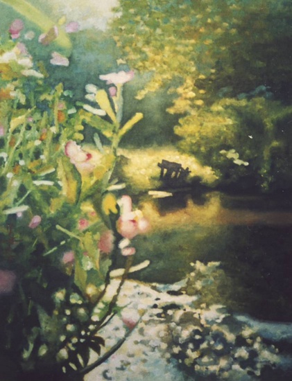 Gulp met roze bloemen II