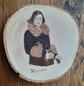 Portret op hout