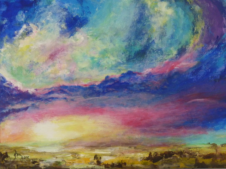 Die de hemelen met wolken bedekt (imitatie)