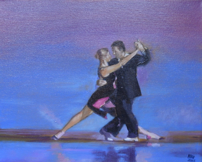 Dansers op het strand