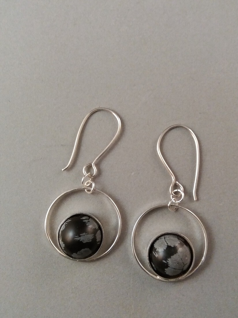 zilveren oorhangers met  