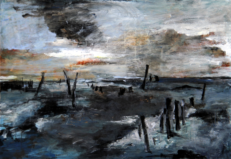 Vergezicht met elementen