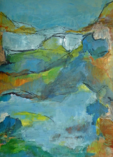 Duinlandschap in Blauw