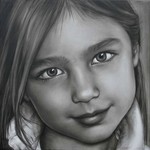 Kinderportretten schilderen is een van mijn favoritie disciplines. Intens aankijkende werken maken met die ene veelzeggende blik van de geportretteerde daarin vastgelegd.