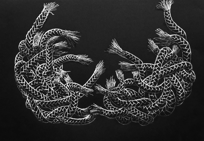 Doorgesneden onontwarbare knoop