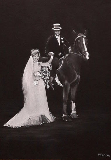 Het bruidspaar en Tarzan