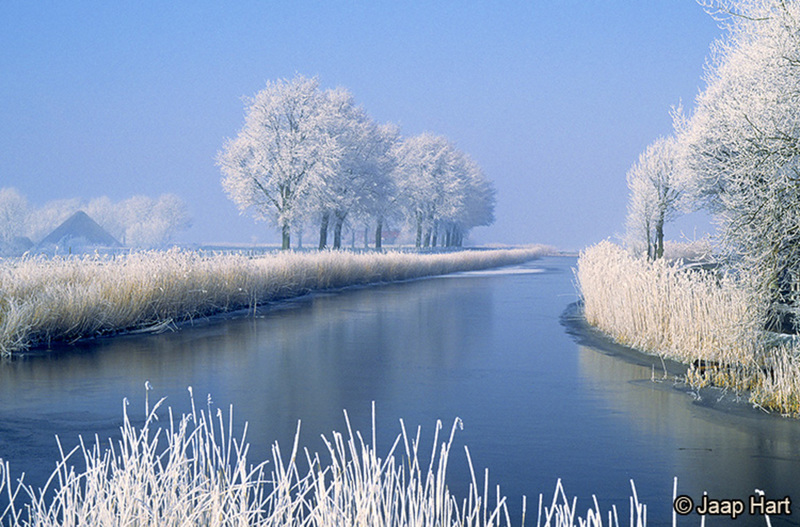 Schermerringvaart in de Winter
